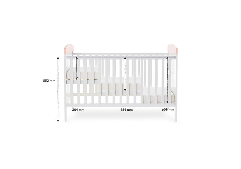 Obaby Grace Inspire Cot Bed – Guess How Much I Love You Pink
