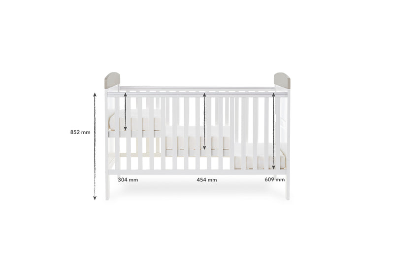 Obaby Grace Inspire Cot Bed – Me & Mini Me Elephant Grey
