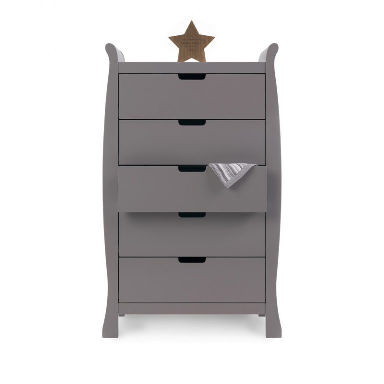 Obaby Stamford Tall Chest Of Drawers - TAUPE GREY