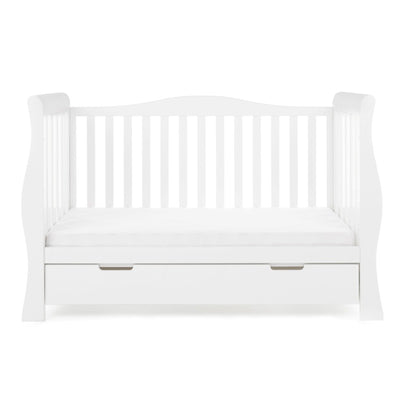 Obaby Stamford Luxe Cot Bed - WHITE