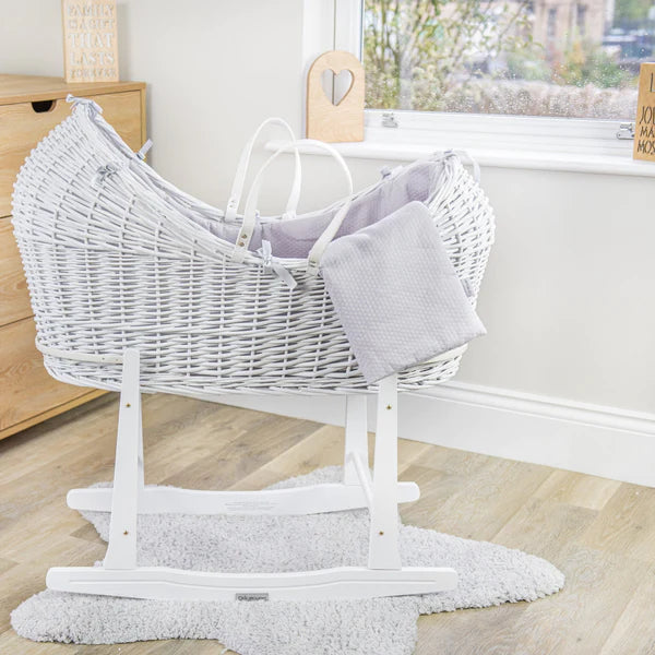 Clair De Lune Standard Rocking Moses Basket Stand White – My