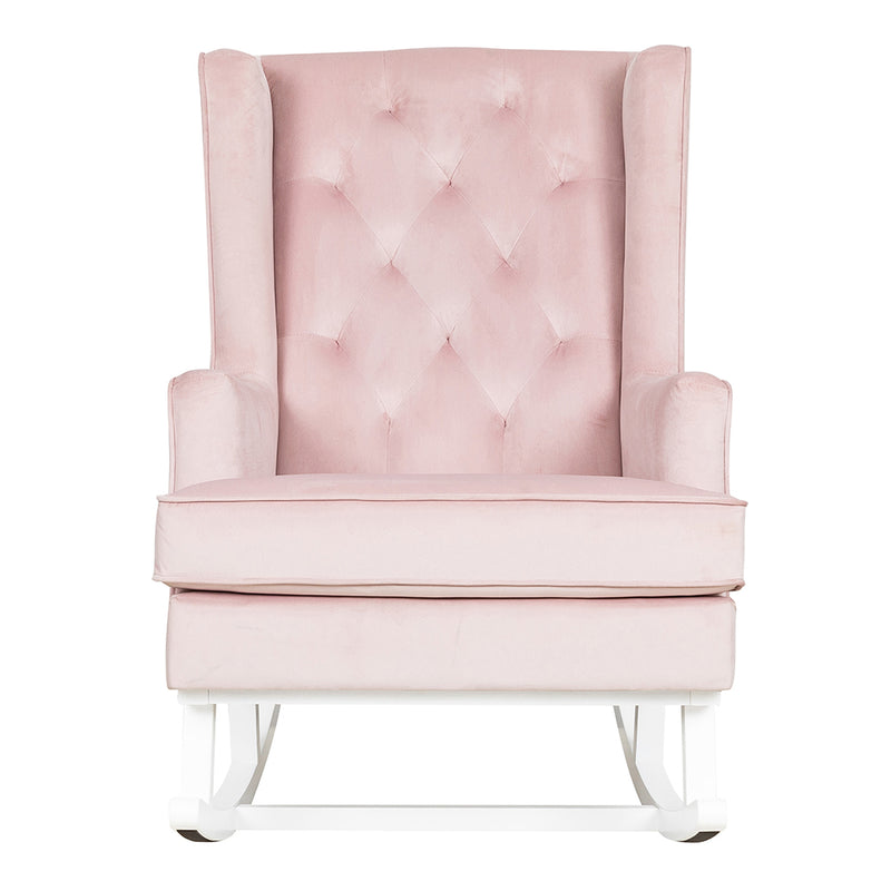 Nursery Collective - Convertible Nursing Rocking Chair & Footstool - Dusty Pink