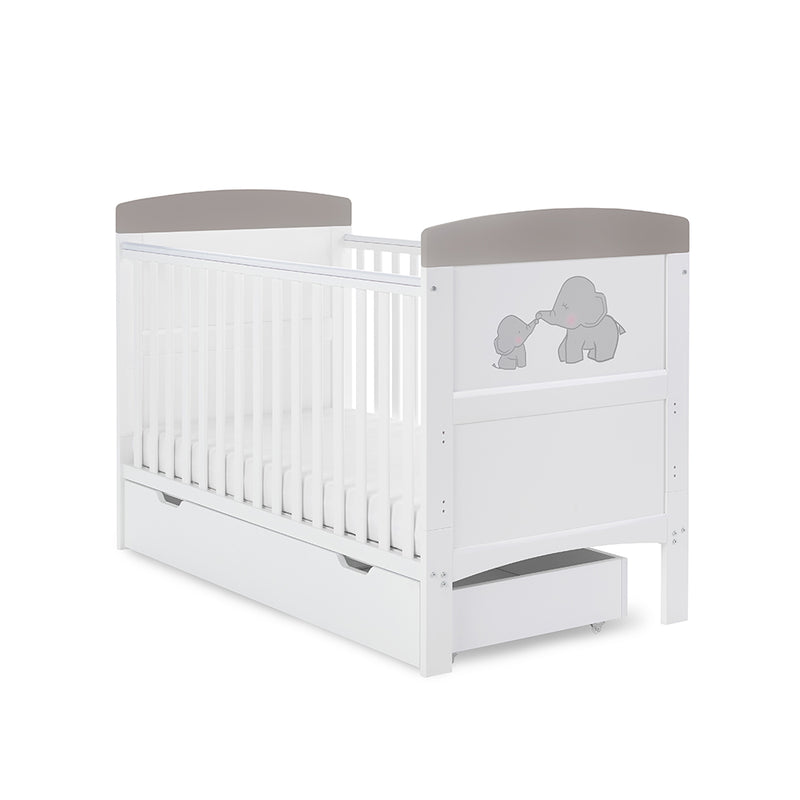 Obaby Grace Inspire Cot Bed – Me & Mini Me Elephant Grey