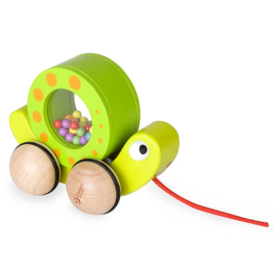Classic World - Rolling Snail Pull Toy And Rattle