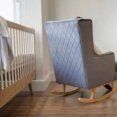 Nursery Collective - Convertible Nursing Rocking Chair - Midnight Grey