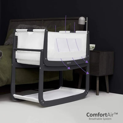 SnuzPod4 Bedside Crib - Slate
