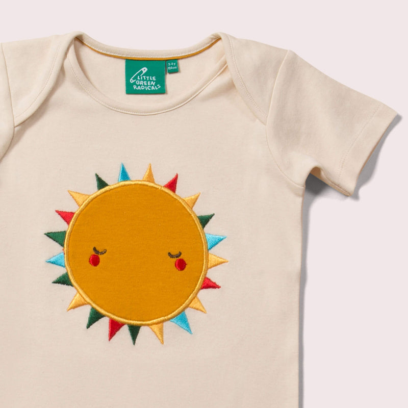 Little Green Radicals - You Are My Sunshine Applique Short Sleeve T-Shirt
