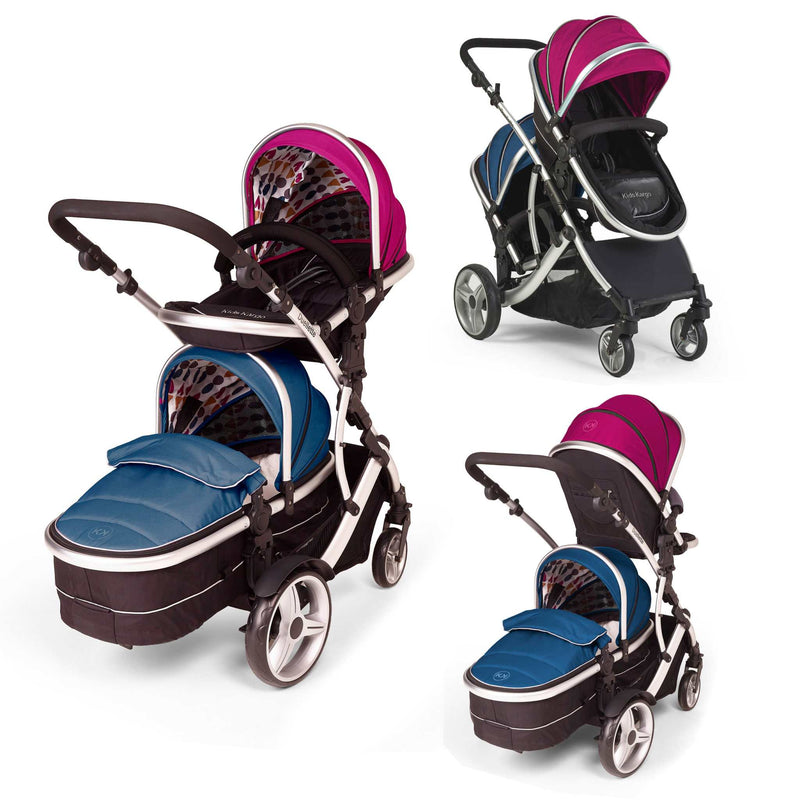 Kids Kargo Duellette Baby Tot Tandem Double Stroller