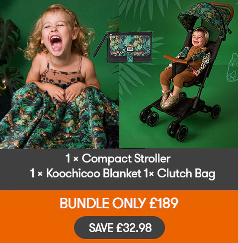 Bizzi Growin Bundle - Compact Stroller, Bag & Blanket - Jungle Roar