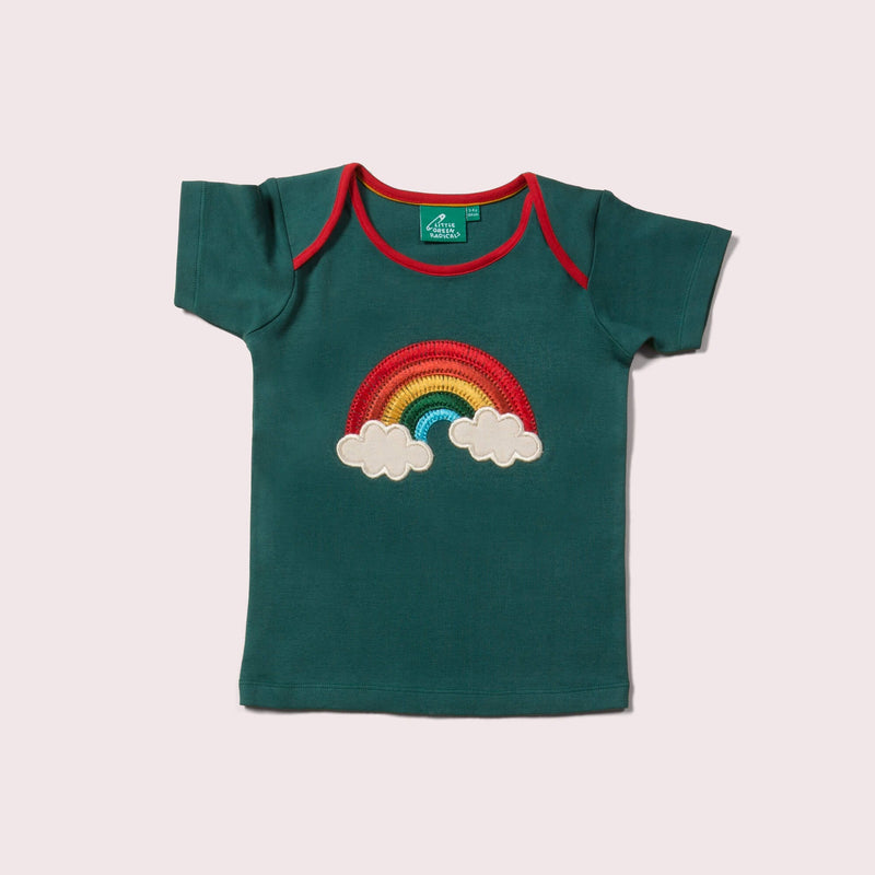 Little Green Radicals - Over The Rainbow Applique Short Sleeve T-Shirt
