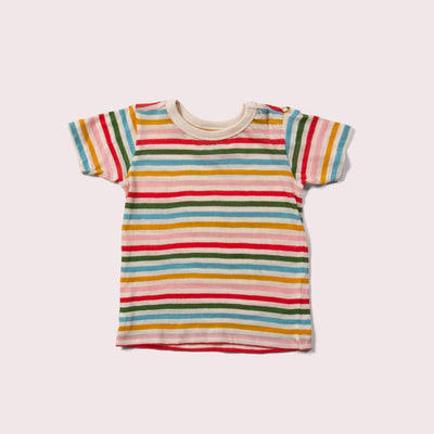 Little Green Radicals - Rainbow Striped Short Sleeve T-Shirt