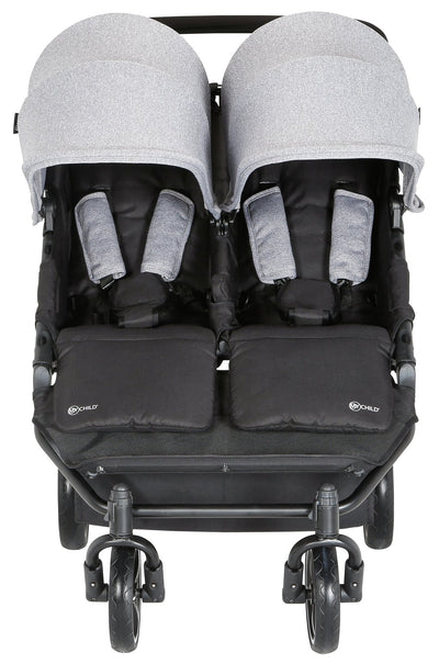 My Child Easy Twin Double Stroller - Grey