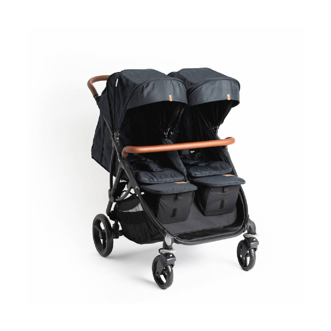 lightweight double stroller uk Roma Gemini Double Stroller-Jet Black – My Baby Stroller