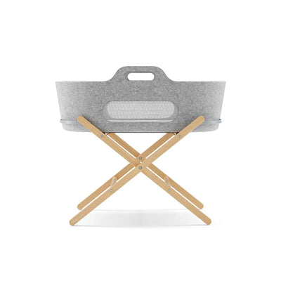 SnuzBaskit Moses Basket + Stand Set - Light Grey/Natural